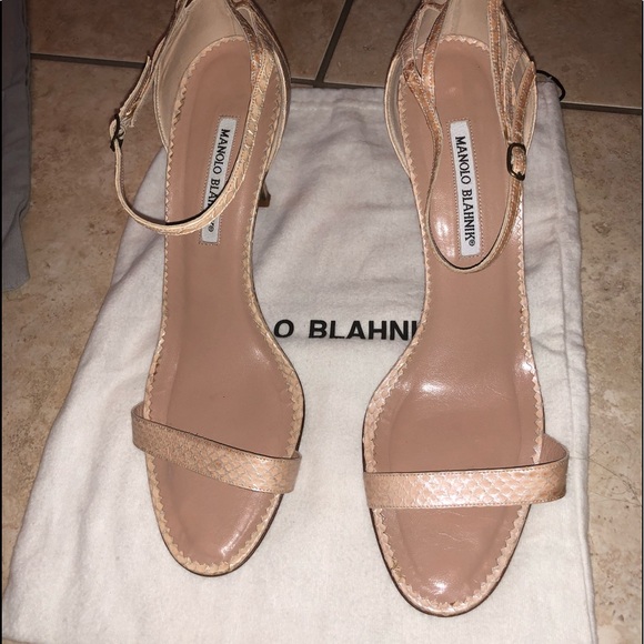 manolo blahnik snakeskin sandals